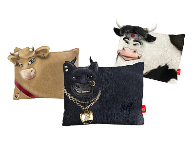 Vesela krava – BTL campaign btl campaign cow creative design interior motive pack pillow web