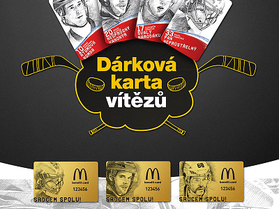 McDonald's – BTL campaign art bus card creative czech design draw gold hockey ticket