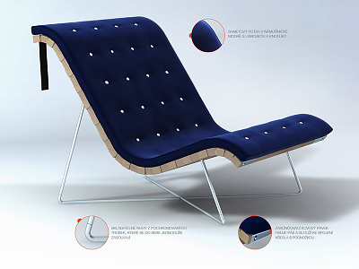 Armchair – concept armchair blue concept design inspiration limited original simple solution wood