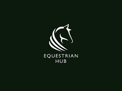 Equestian Hub – logotype brand branding clean horse identity illustration logo logotype simple symbol