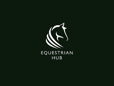 Equestian Hub – logotype brand branding clean horse identity illustration logo logotype simple symbol