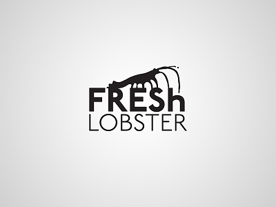 Fresh Lobster – logotype brand branding design identity logotype splash symbol typo typography