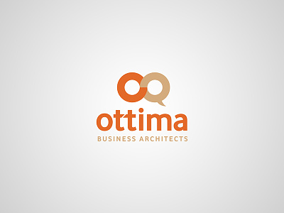 Ottima – logotype brand branding circle clear design logo merge orange simple typo typography