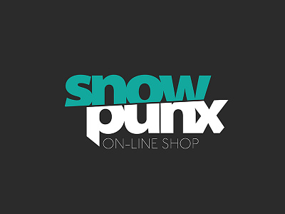Snow Punx branding clear cut font green logotype punx shop simple snow typo