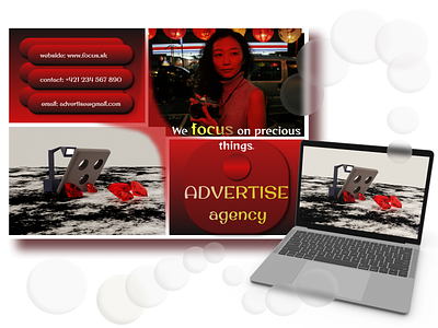 Focus advertise agency 3d branding design graphic design ui ux vector