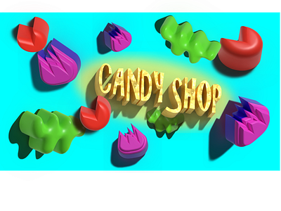 Candy shop 3d design graphic design illustration ui vector
