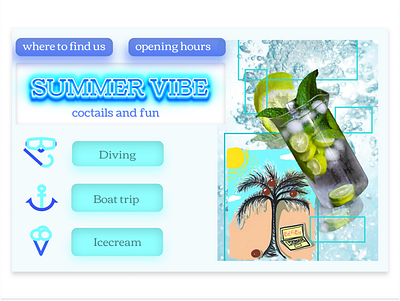 Summer vibe design graphic design illustration ui vector