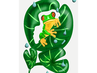 Frog life 3d design graphic design illustration vector