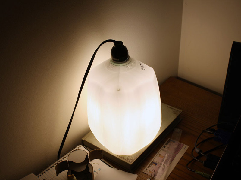 milk jug light fixture