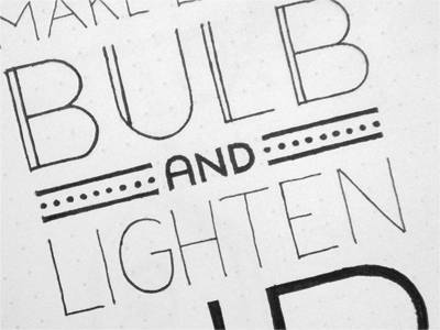 Lighten Up - Inked bulb handdrawn ink inked light lighten like make up