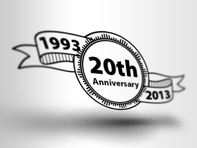 20th Anniversary 2013 anniversary badge banner wayuga