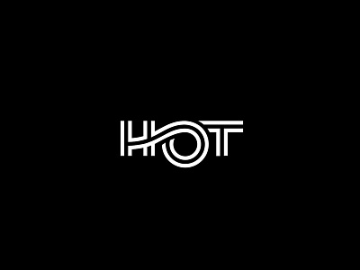 Hot brand h hot ligature logo o t type typography