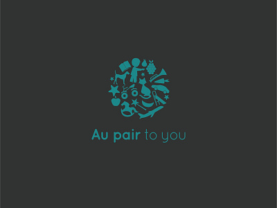 Logo Au Pair brand illustrator logo