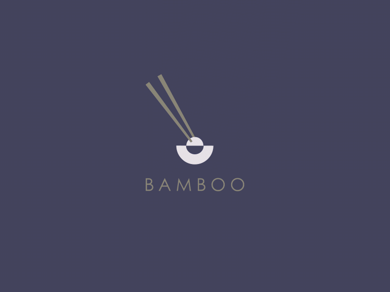 Bamboo Restaurant after asian bamboo bowl chop effects food logo restaurant rice sticks vector