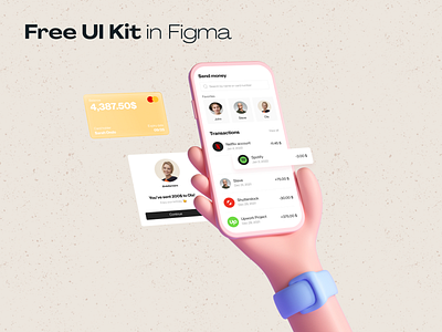 Free UI Kit - Figma appdesign banking design free ui uikit ux webdesign