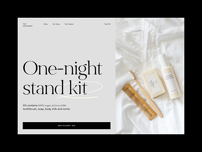 One-night stand kit 🧴 brand branding ecommerce shop shopify store typography ui ux web