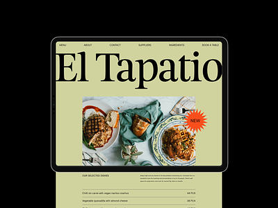 El Tapatio - Restaurant Website 🥘 branding design dining ipad logo mexican food restaurant restaurant branding typogaphy typography ui ux web website websites