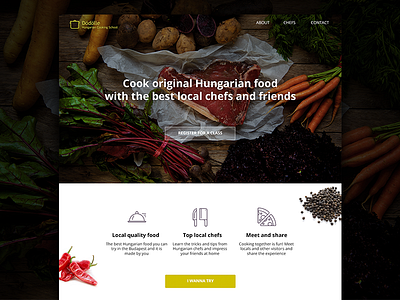 Hungarian Cooking School Landing Page cooking landing landingpage school ui website