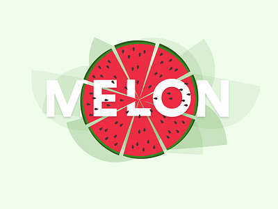 Melon Illustration drawing fruits illustration melon typography vector