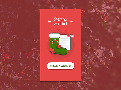 Santa wishlist app app design christmas illustration mobile design mobile ui sketchapp ui ux vector xmas