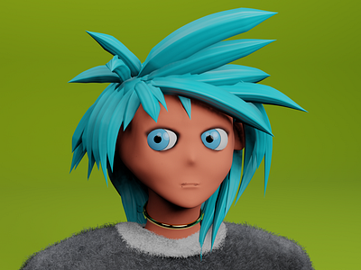 3D Cartoon Head Asset