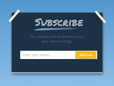 DailyUI #026 - Subscribe