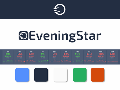 Branding and UI for crypto investment website Eveningstar.io