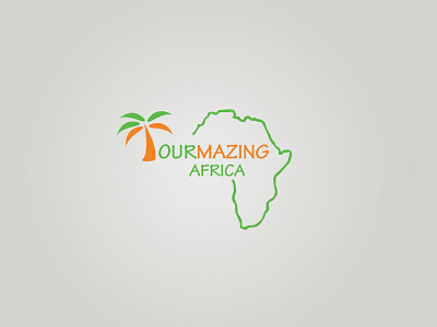 Tourmazing Africa Logo design with slogan embedded in green branding design graphic design icon logo typography