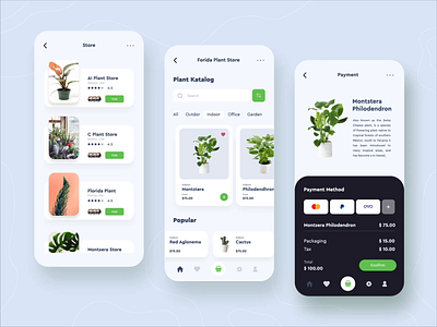 Online Plant Shop Mobile App Design after effects animation app design branding cactus design flower hobby mobile mobile design montst office plant ui ux