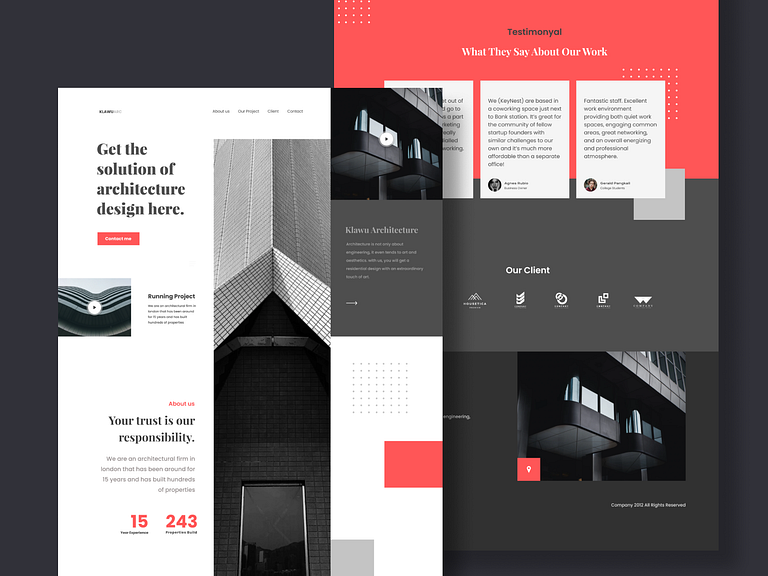 KLAWUARC - Architecture Agency Website Design by Permadi Satria Dewanto ...