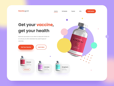 Covid 19 Vaccine Header Concept animation covid19 header health interaction landing page live style medical motion graphics ui uiux vaccine web design website website design who