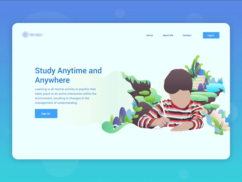 Education Landing Page animation career children dream education gif green illustration landing page outdoor ui