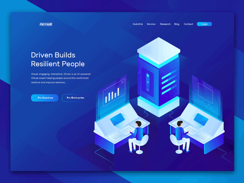 Server Hosting Animation Header after effects animation gif header hosting illustration isometric landing page server ui