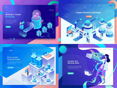 2018 2d animation after effects animation bitcoin character cloud gif header illustration ilustration isometric landing page motion graphics server space ui ux vector