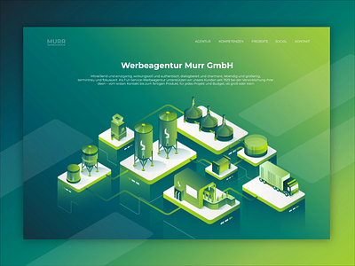 Werbeagentur Murr Website Design after effects animation branding gif header illustration landing page motion graphics ui vector web design