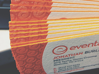 EG Business Cards business cards edge painting letterpress