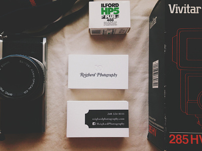 Reighard Photography Business Cards business cards letterpress minimal photography