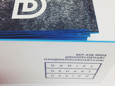 Daniel DeHart Business Cards business cards client work edge painting letterpress