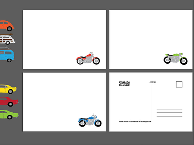 Vehicle-themed Stationery letterpress motorcycle notecard stationery