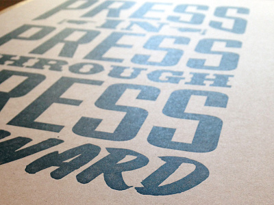 Press Forward Poster letterpress poster prints shop goodies typography