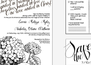 Preparing for my First Bridal Expo invitations invites letterpress sketches stationery wedding wip