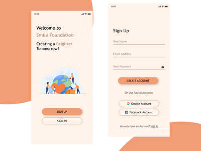 Sign Up app product design sign up ui ux