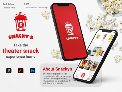 Snacky's: take the theater experience home app branding figma illustrator logo personas photoshop ui user experience design user flow user interface design ux