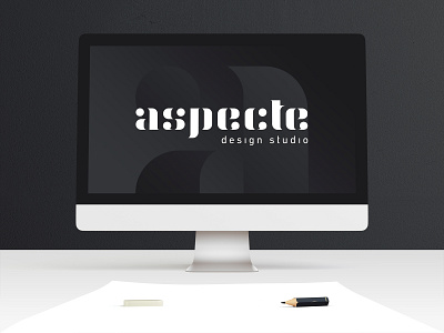 Aspecte aspecte branding design logo mockup stencil studio
