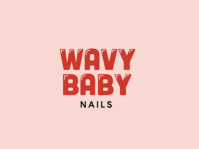 Wavy Baby logo nails