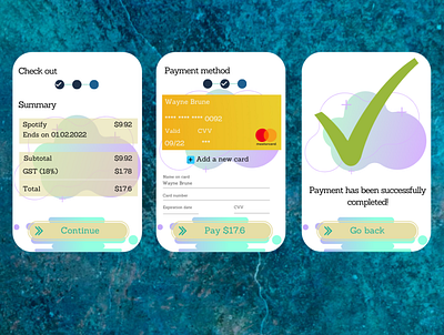 Check out App screen for credit card #DailyUI app branding graphic design logo ui