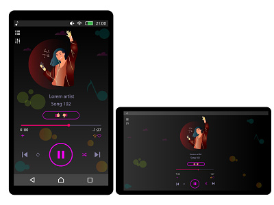 Music player app UI #DailyUI 3d animation graphic design ui