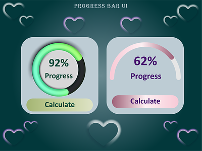 Progress bar UI #DailyUI 3d branding graphic design logo ui