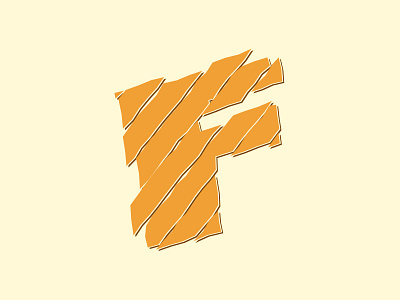 Fragments 36daysoftype design letterf orange vector