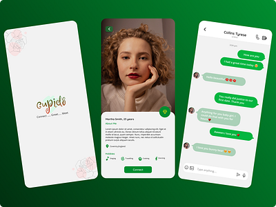 Cupid- online dating app app art branding dating design graphic design illustration logo mobileapp ui ux uxdesign vector